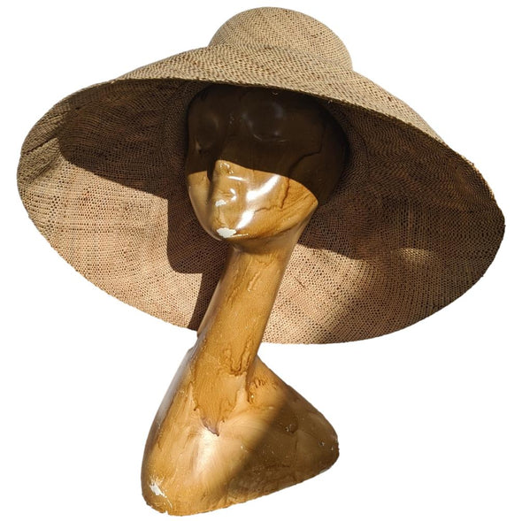 Elegant Natural 25cm Extra Large Raffia Hat Wide Brim Kentucky